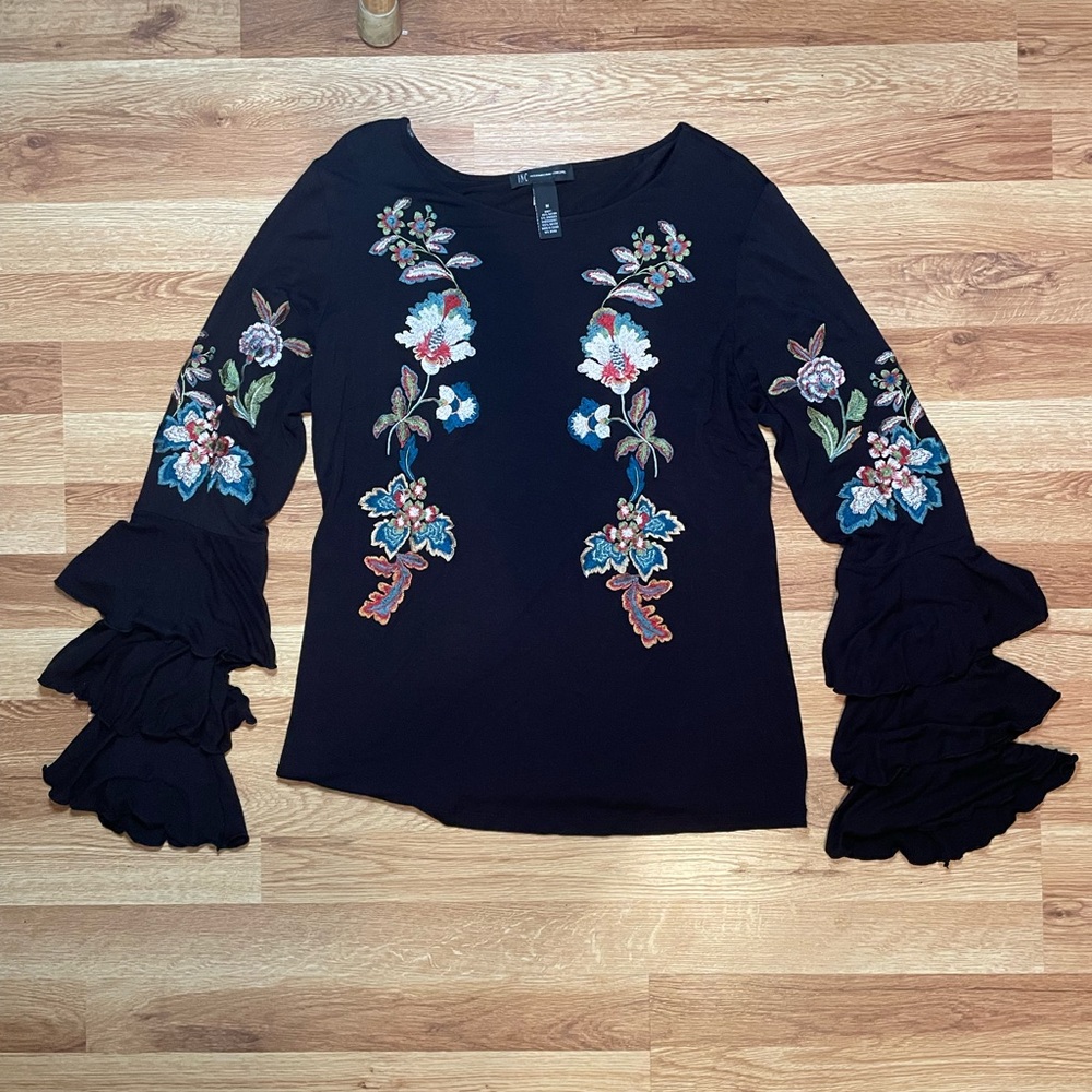 INC International Concepts Embroidered Blouse